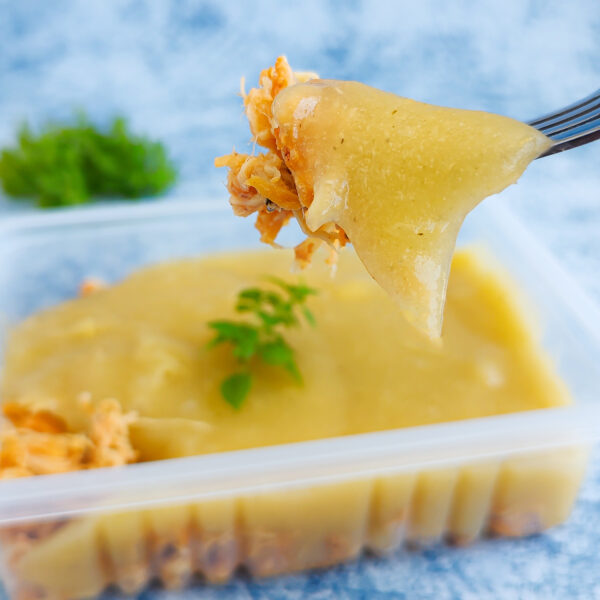 Frango desfiado com purê de aipim (T11)
