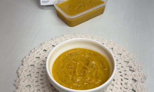 Creme de abóbora com mignon desfiado